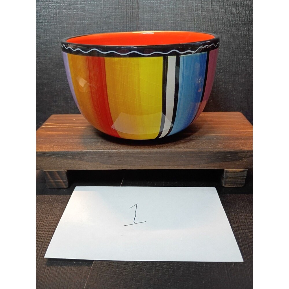 Nancy Green SERAPE Striped Bowls SET OF 2 Certified International MULTI-COLOR - Picture 14 of 16